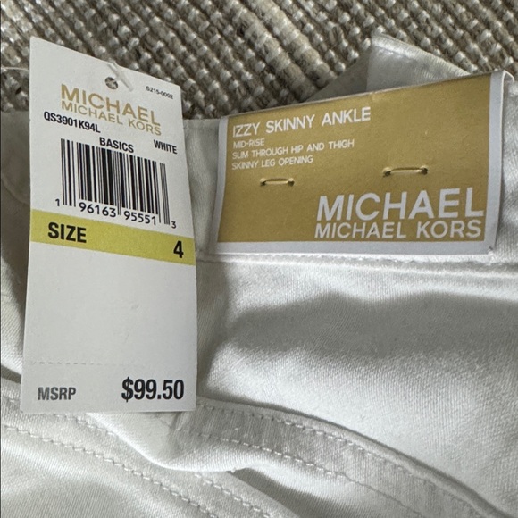 Michael Kors White Skinny Jeans size 4 Mid Rise - Picture 4 of 8